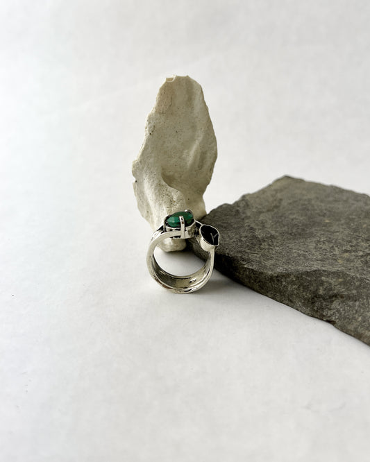 Half Setting Negative Stone Ring